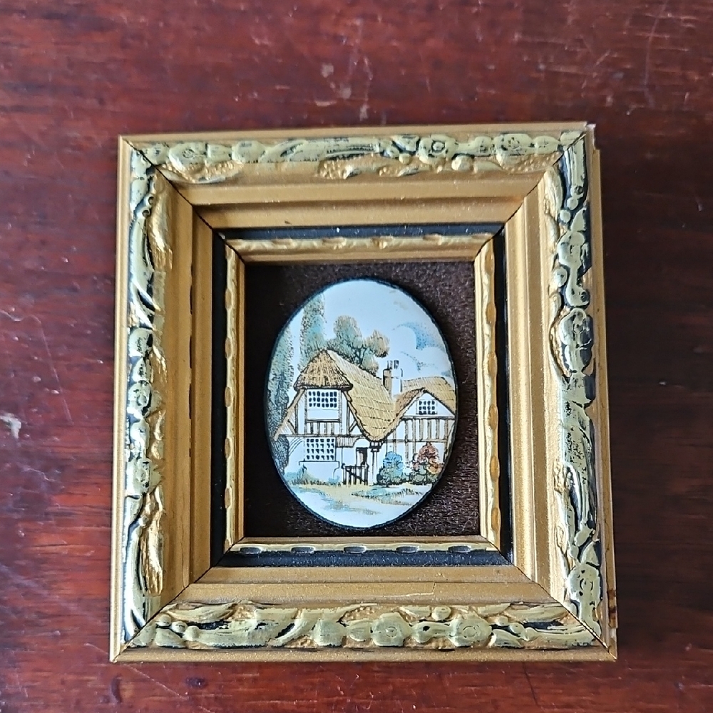 Vintage Enamel On Copper House By PG Cooper England Minature